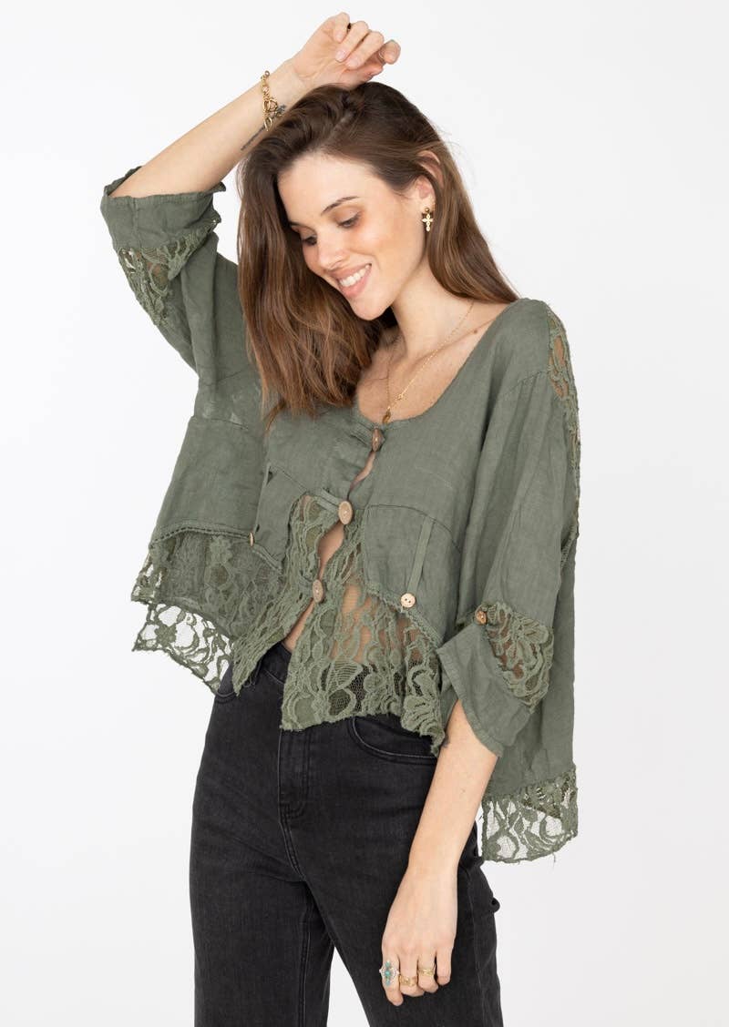 VEST IN LINEN 9207 SPRING SUMMER