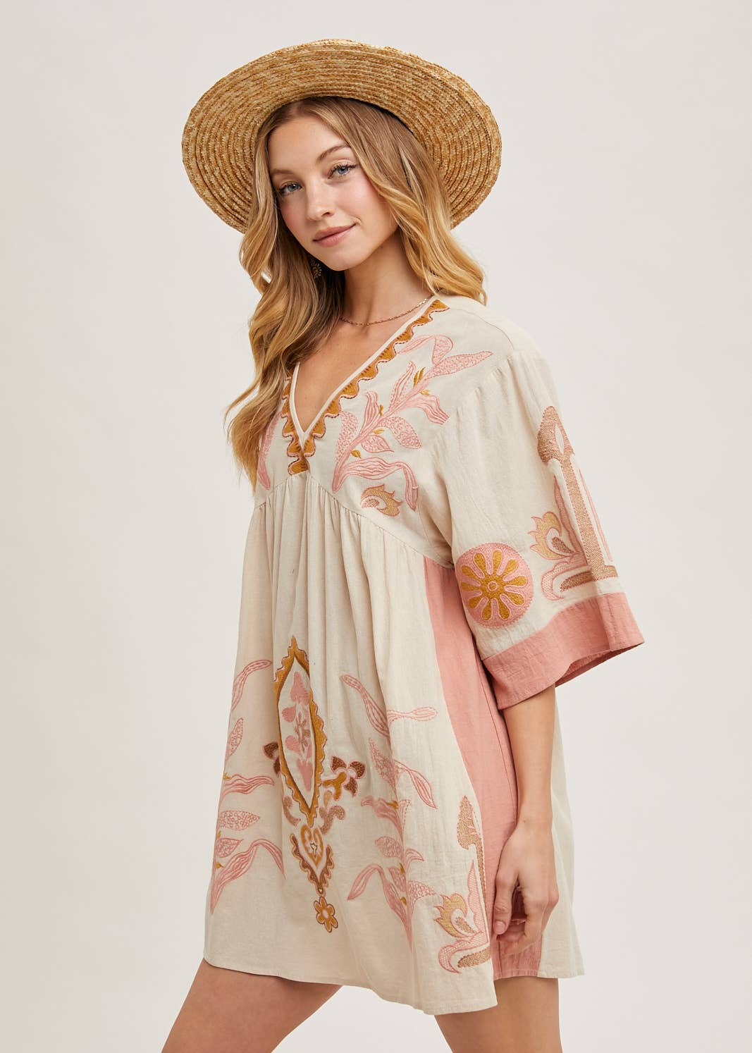 Babydoll Dress with Elegant Bell Sleeves