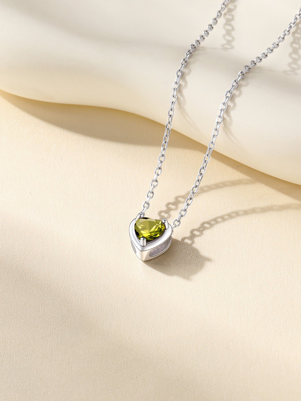 Women 925 Sterling Silver Birthstone Love Heart Necklace, Jewelry Gifts for Women