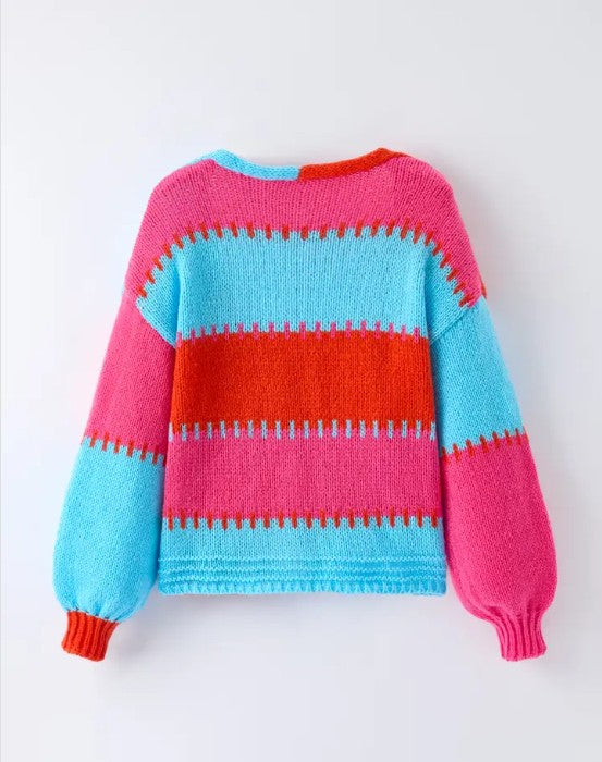 Women's Color-Block Knit Cardigan