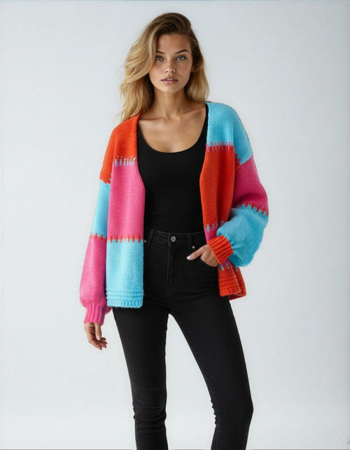 Women's Color-Block Knit Cardigan