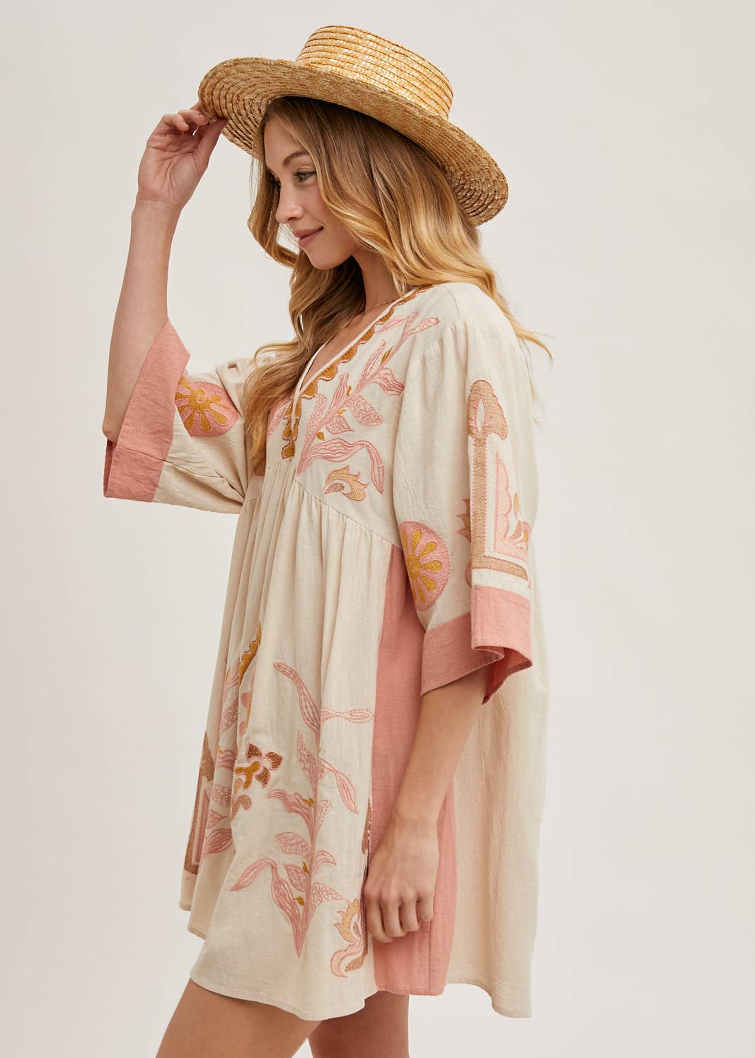 Babydoll Dress with Elegant Bell Sleeves