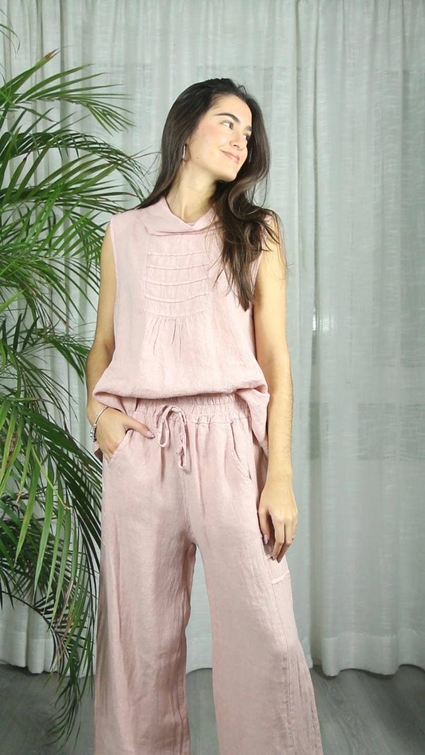 Linen Trousers with Pockets