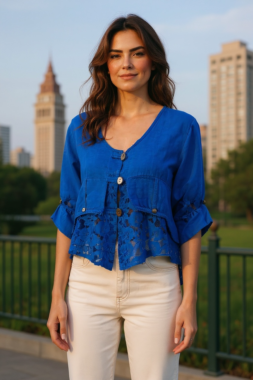 VEST IN LINEN 9207 SPRING SUMMER