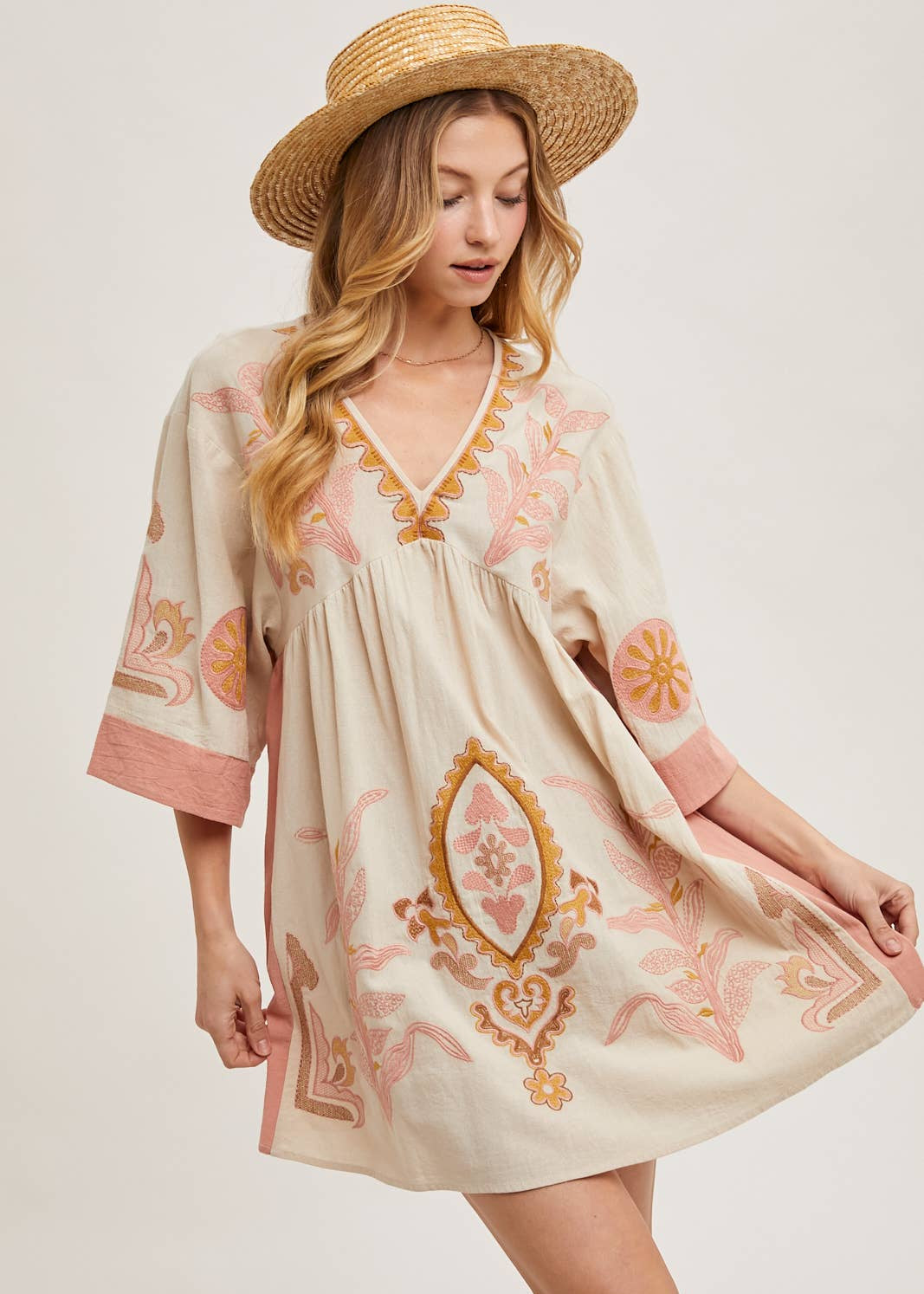 Babydoll Dress with Elegant Bell Sleeves
