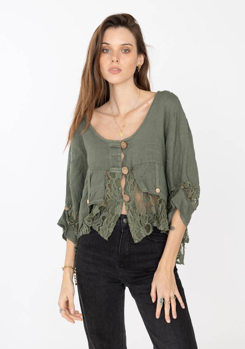 VEST IN LINEN 9207 SPRING SUMMER