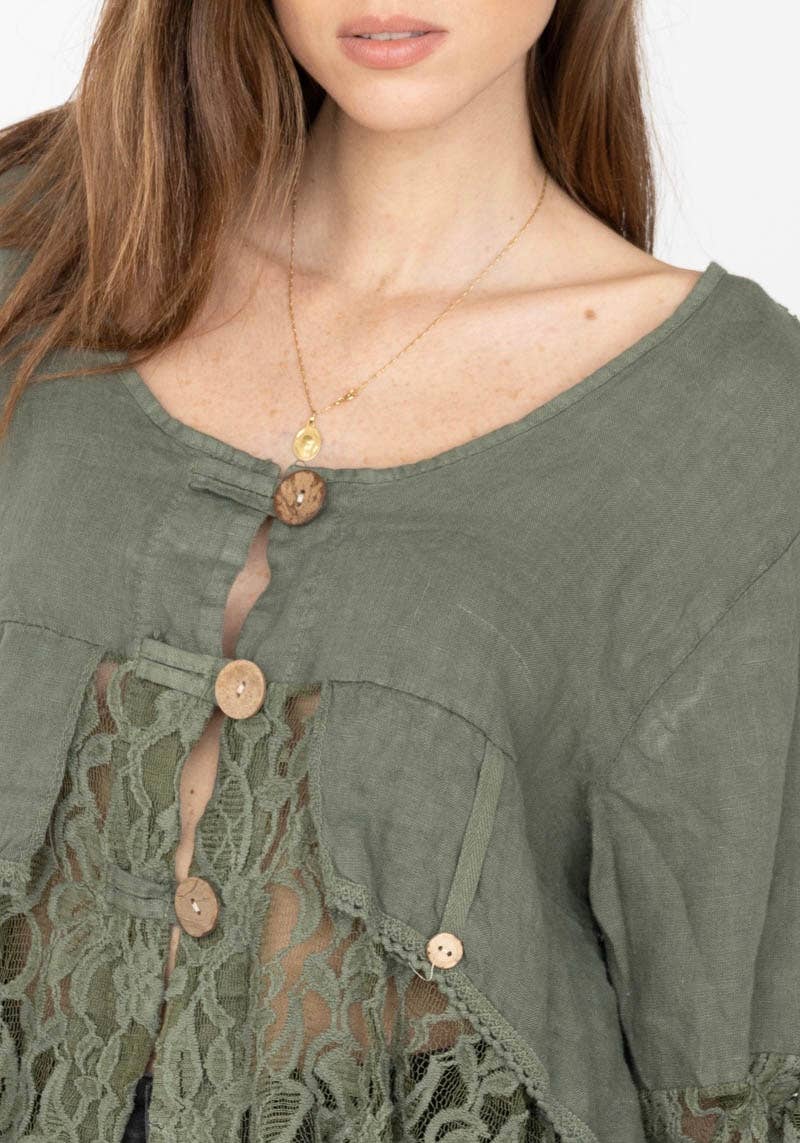 VEST IN LINEN 9207 SPRING SUMMER