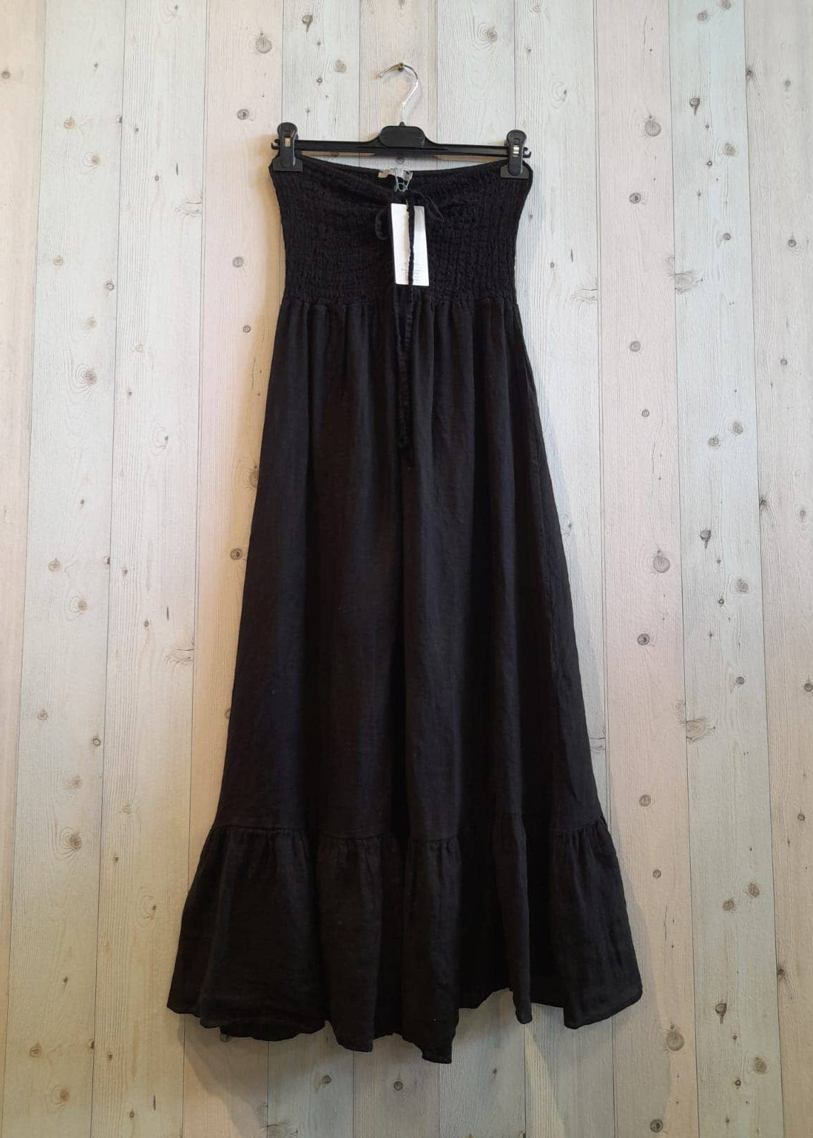 Strapless Linen Bandeau Dress