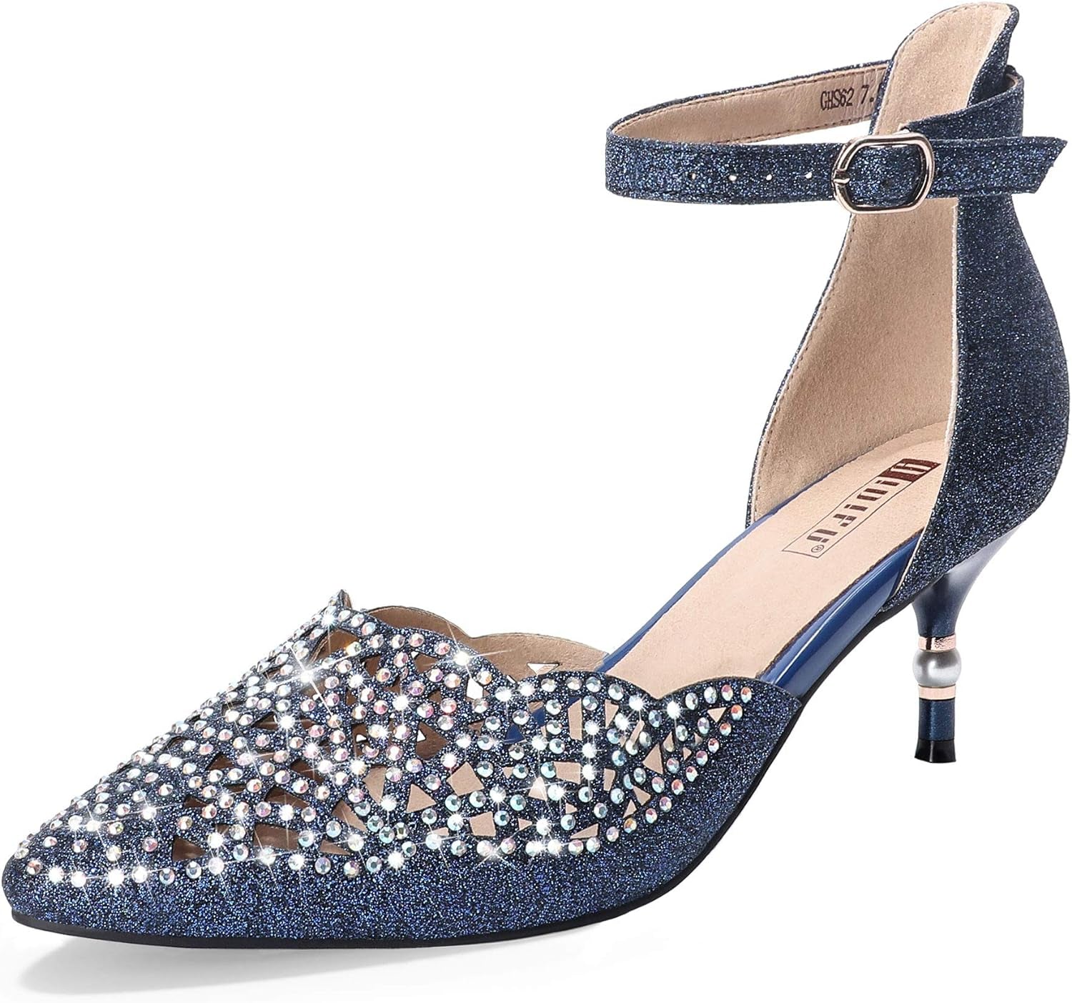 Women'S IN2 Candice Wedding Rhinestones Sequins Low Kitten Heels Pumps Dress Evening Shoes for Women Bridal Bride