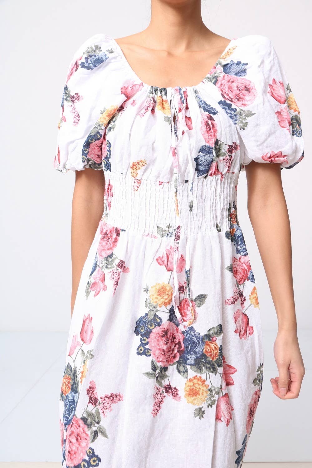 Short dress in 100% linen REF.1720