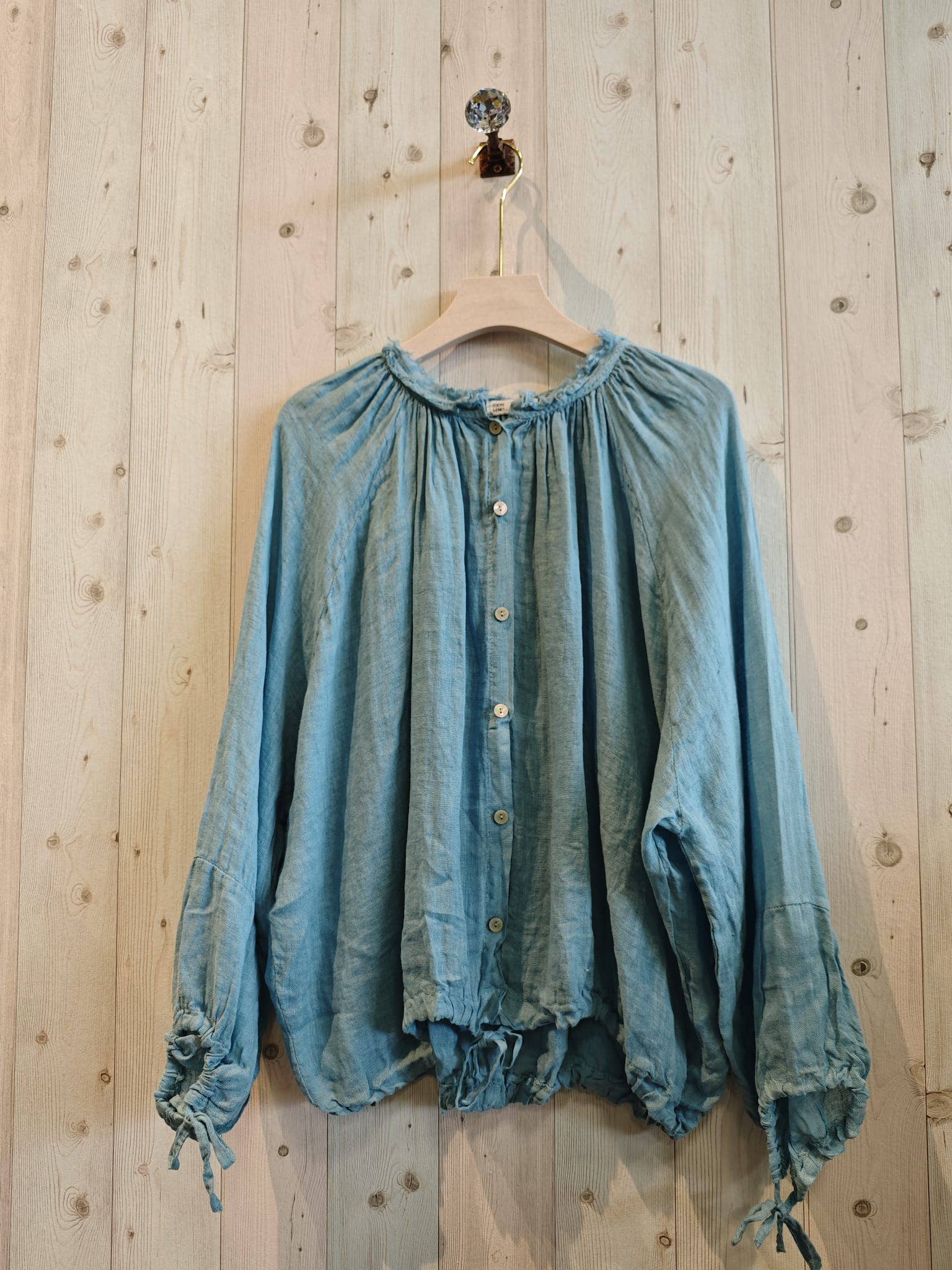 Linen Oversized Pullover Blouse