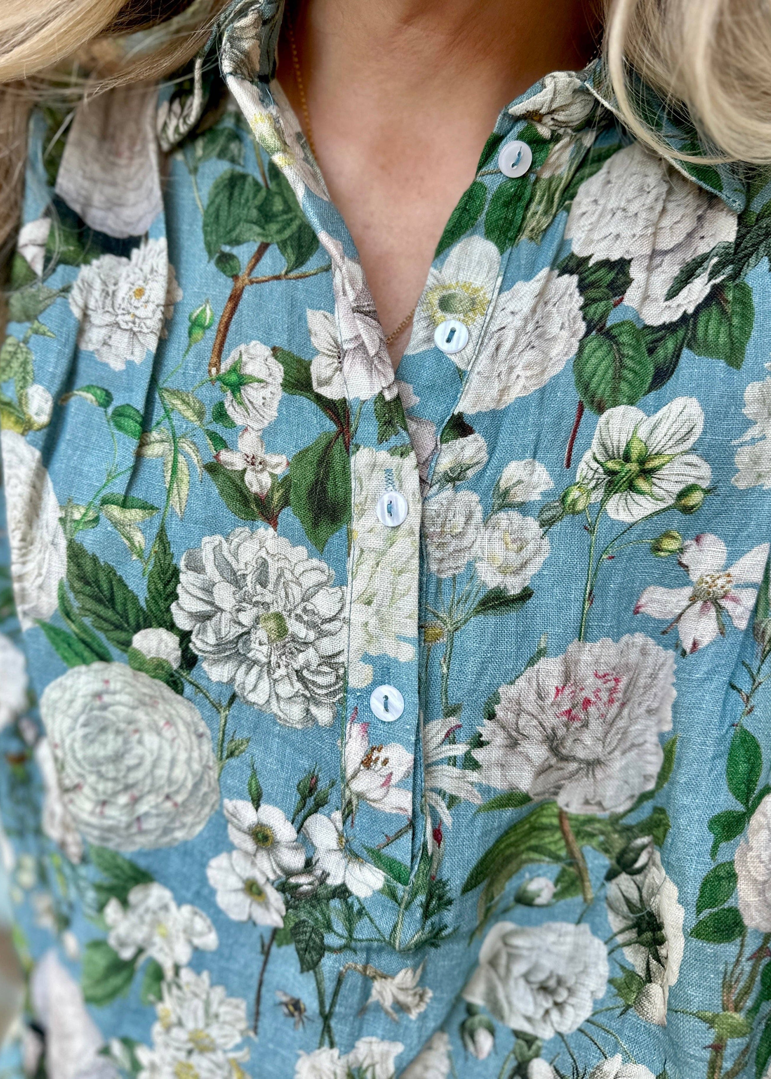 Leinenhemd Jemma – Camelia Ocean