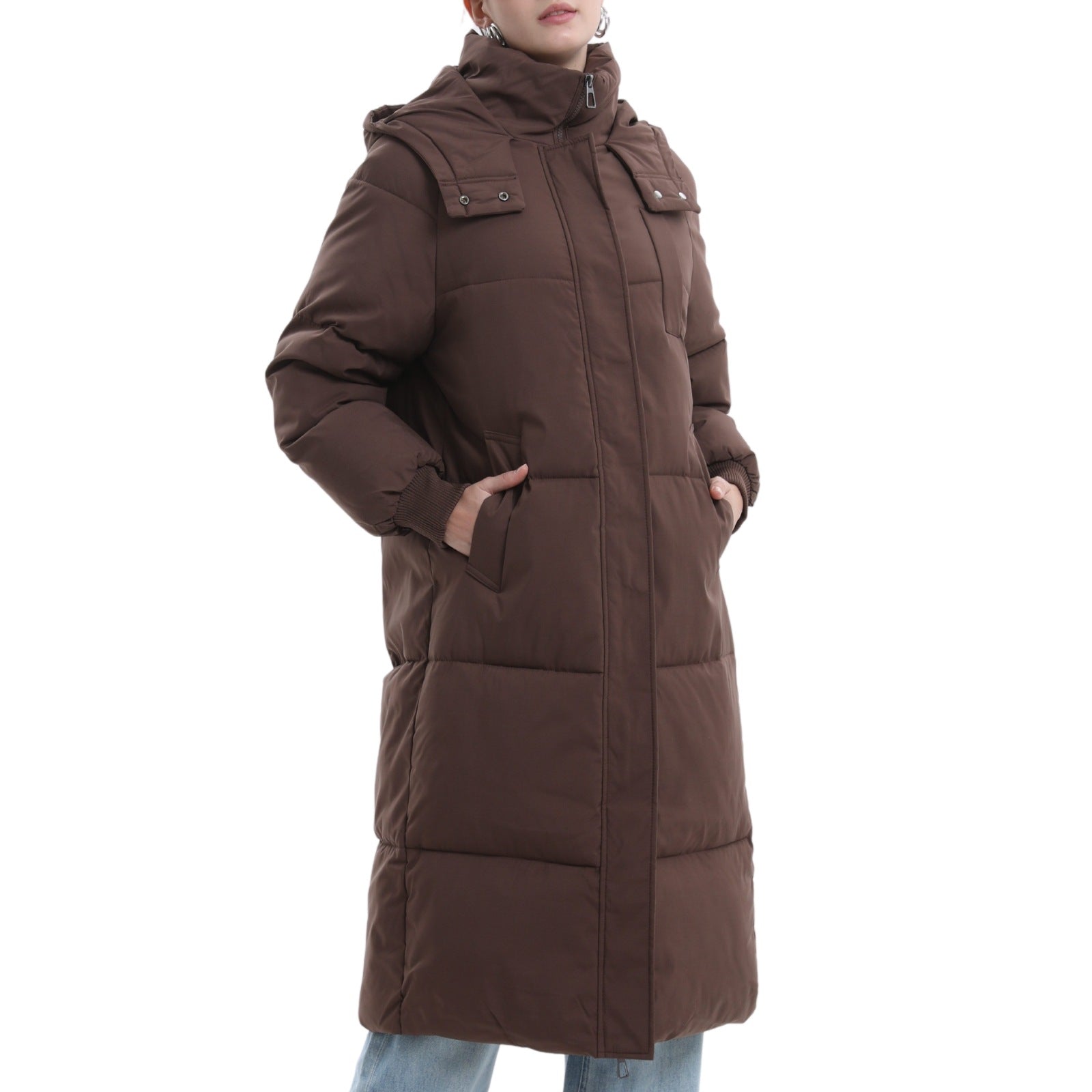 Women Long Puffer Jacket Winter Coat with Hood