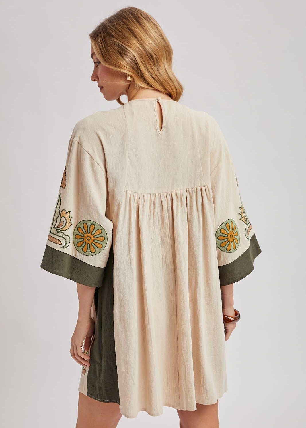 Babydoll Dress with Elegant Bell Sleeves