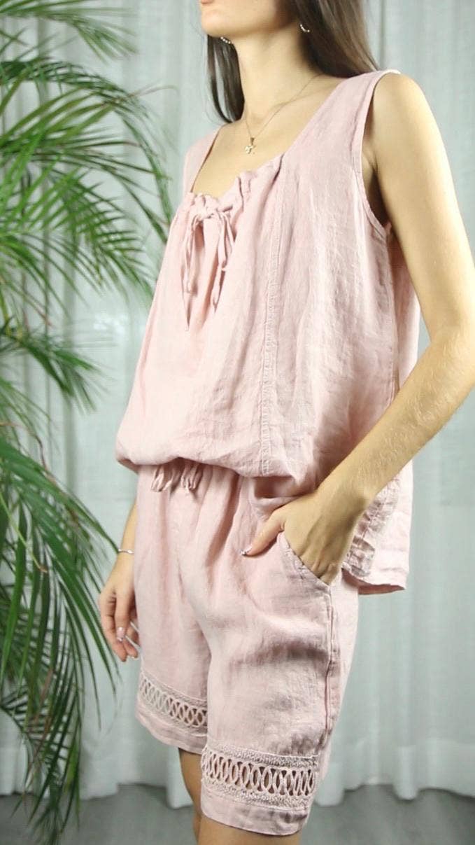 REF 17579 100% LINEN T-SHIRT