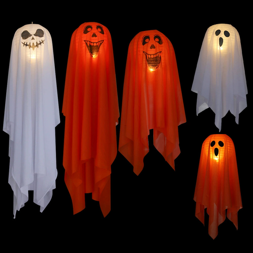 Illuminated Ghost Decorations for Halloween Parties – Hanging Props