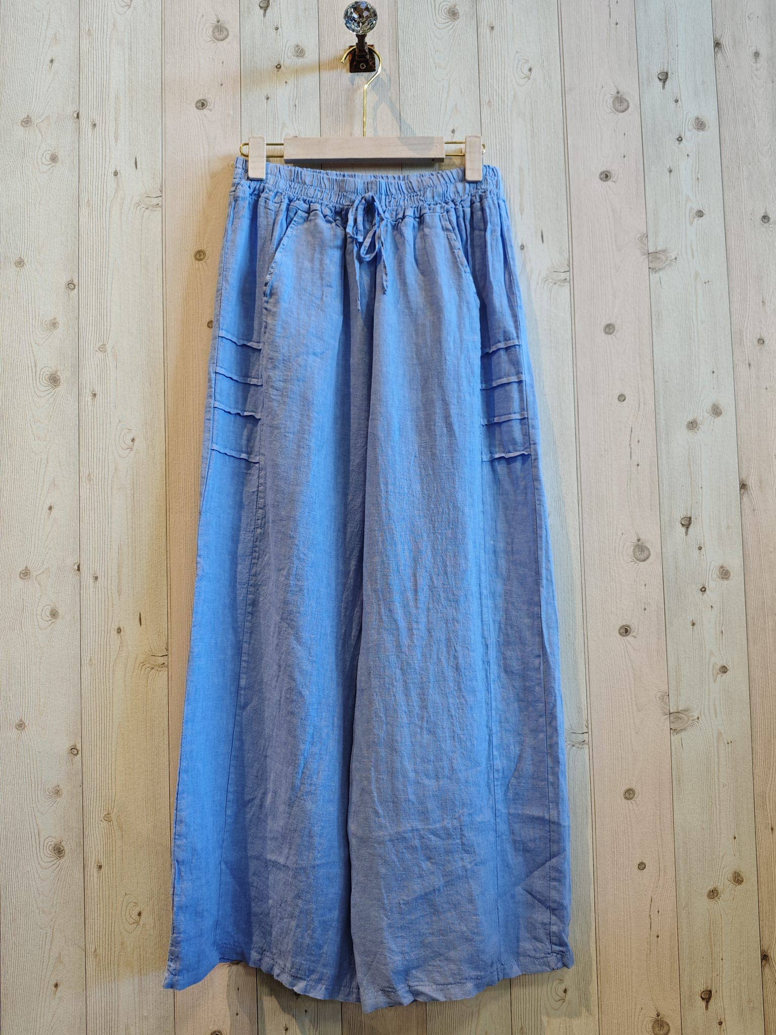 REF 17686 TROUSERS WITH POCKETS 100% LINEN