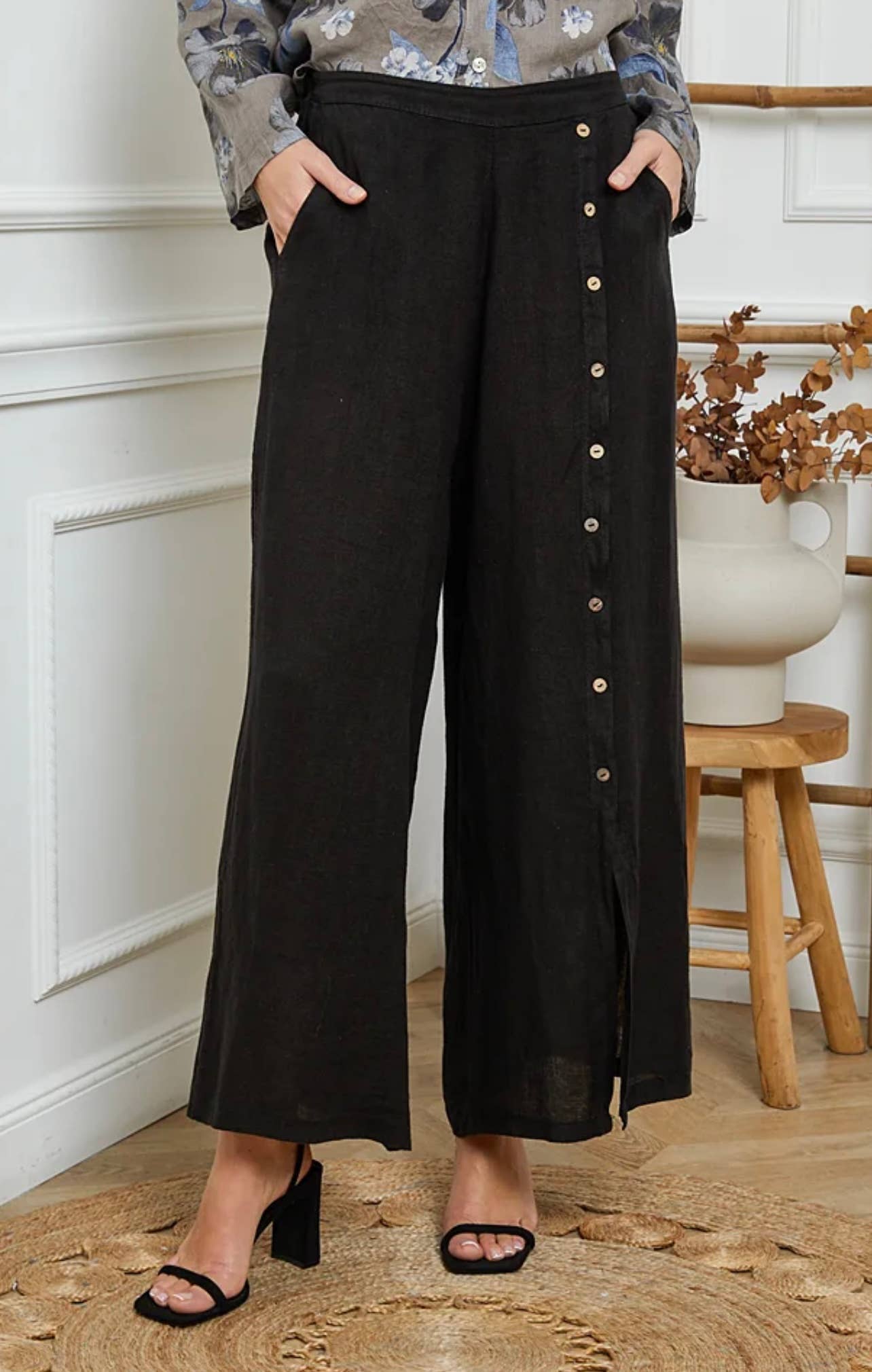 100% Linen Trousers REF. 9320