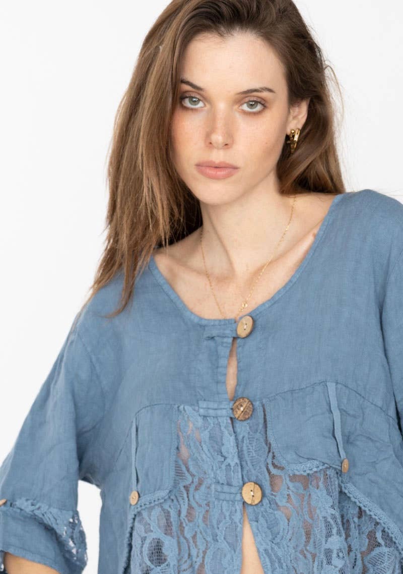 VEST IN LINEN 9207 SPRING SUMMER
