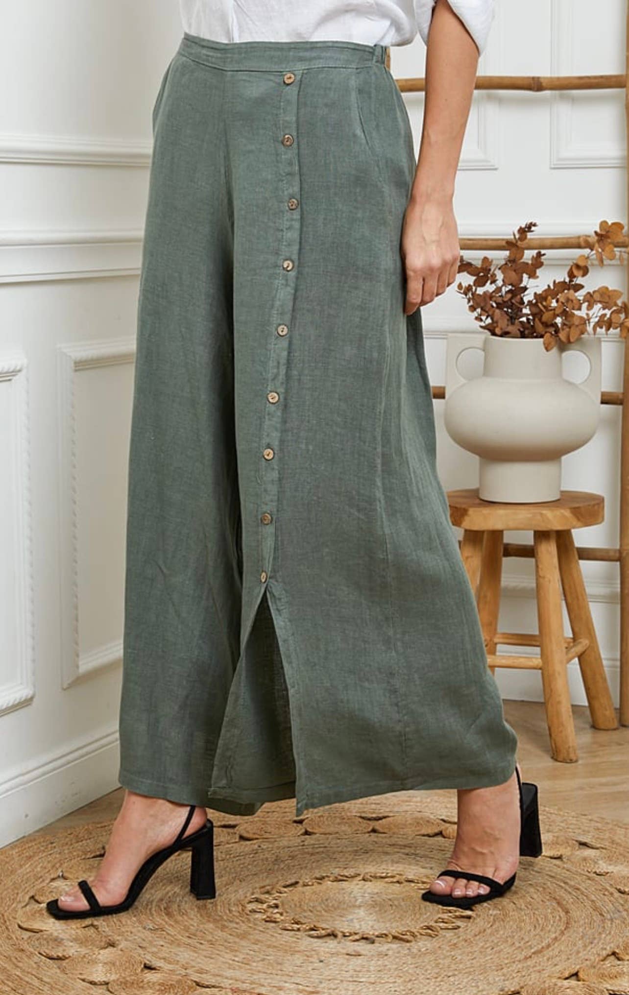 100% Linen Trousers REF. 9320