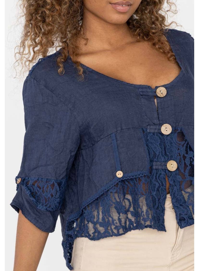 VEST IN LINEN 9207 SPRING SUMMER