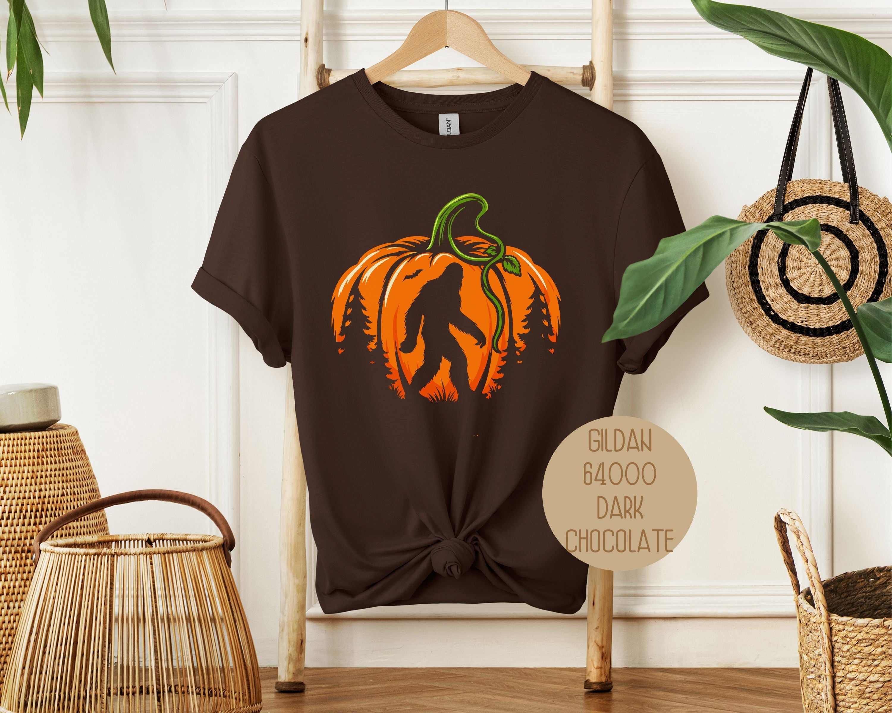 Bigfoot Pumpkin Halloween Shirt-2