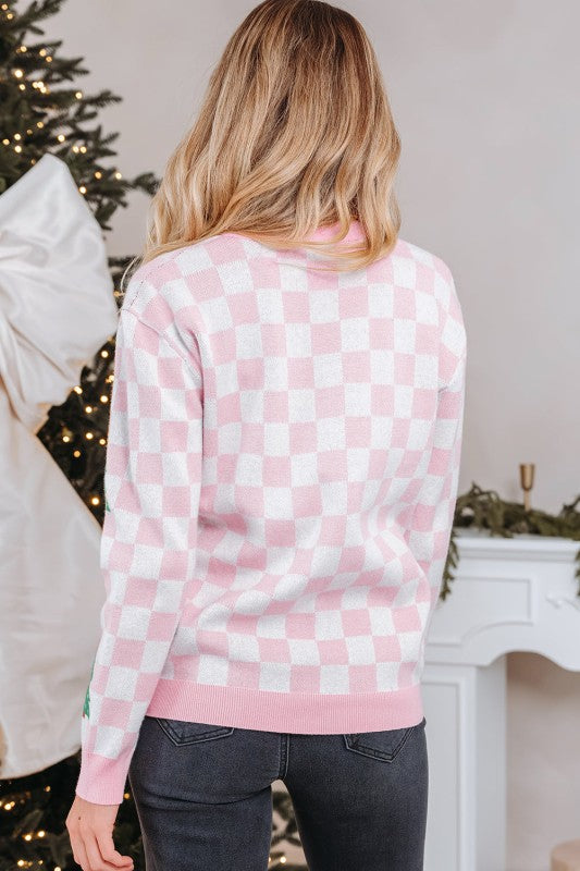 Ella Tree Pattern Cardigan Sweater