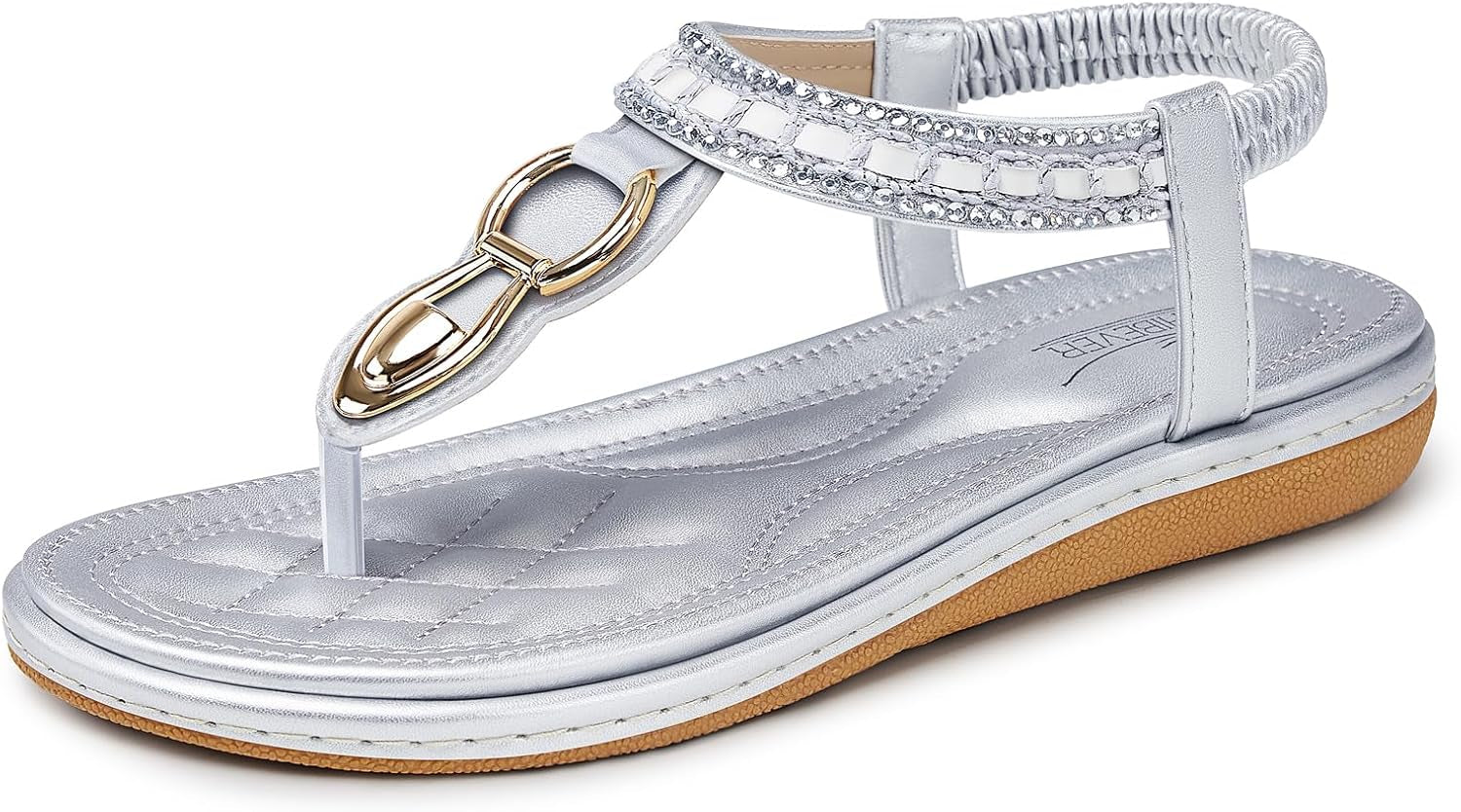 Womens Sandals Dressy Summer: Women Comfortable Walking Flat Bohemian T-Strap Ladies Casual Comfy Sandals