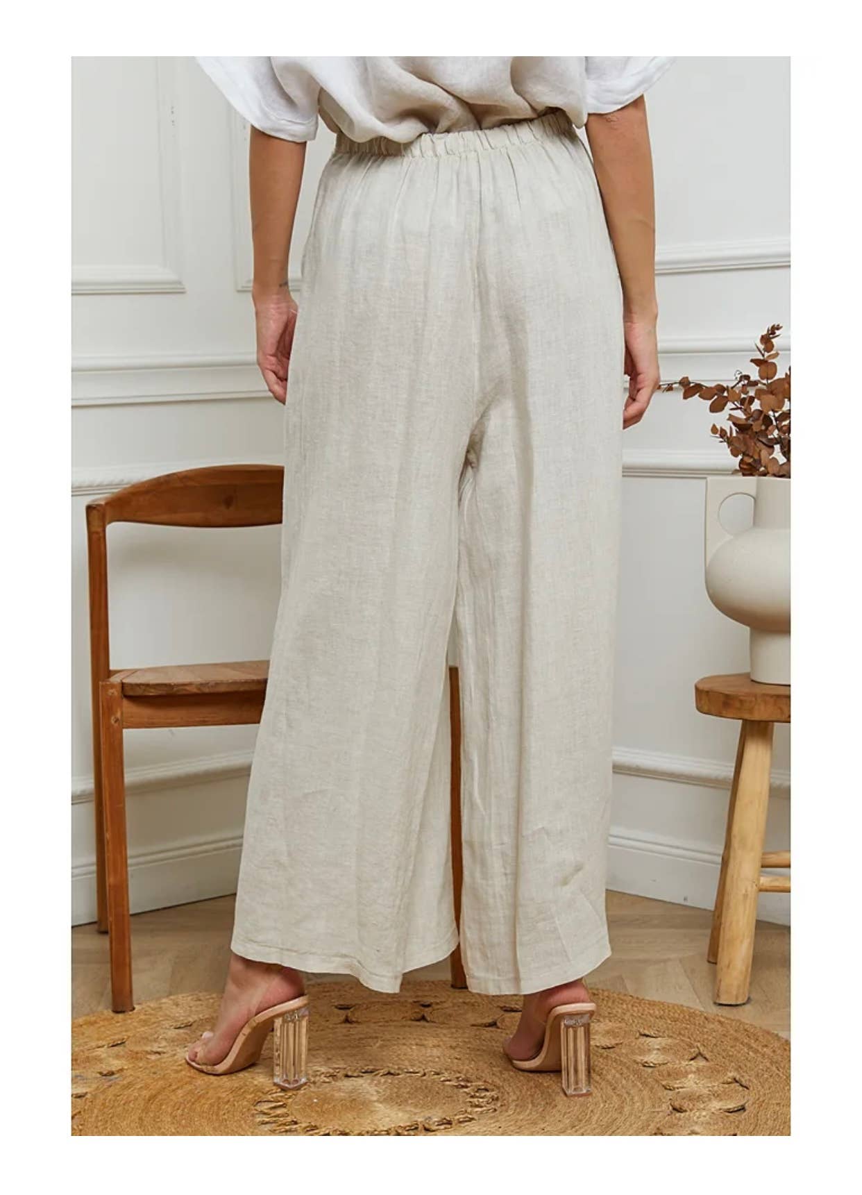 100% Linen Trousers REF. 9320