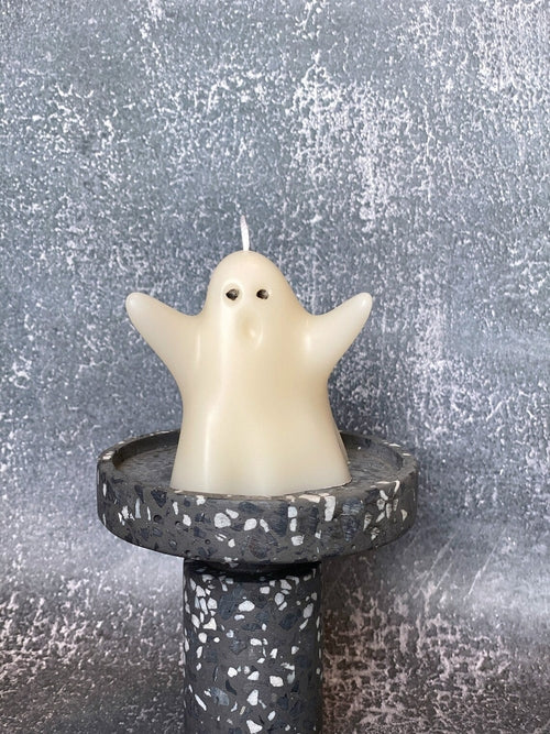 Handmade Ghost Candle for Halloween Décor & Spooky Gifts