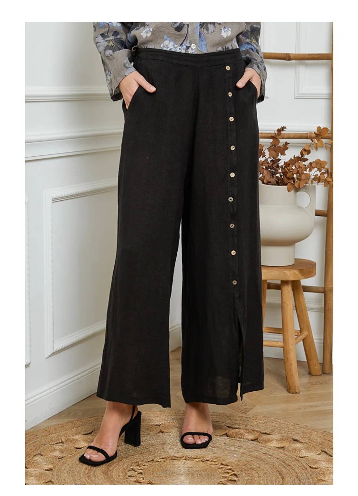 100% Linen Trousers REF. 9320