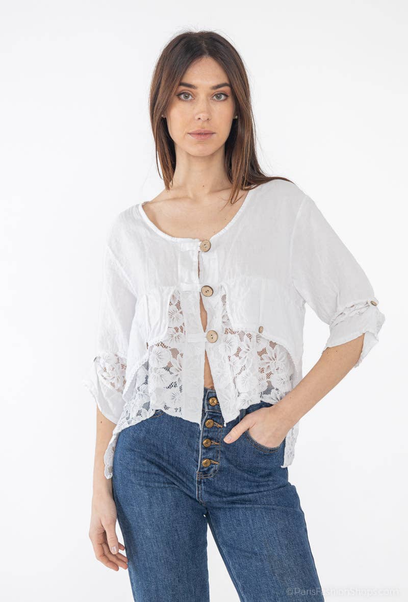 VEST IN LINEN 9207 SPRING SUMMER
