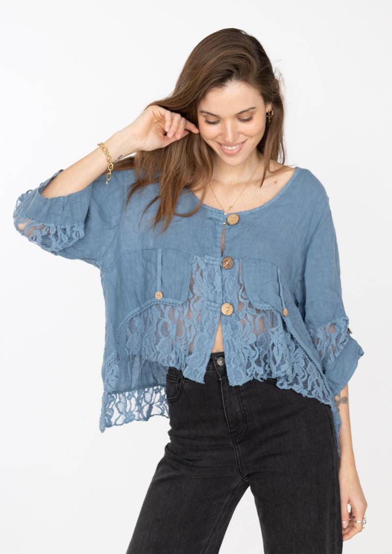 VEST IN LINEN 9207 SPRING SUMMER