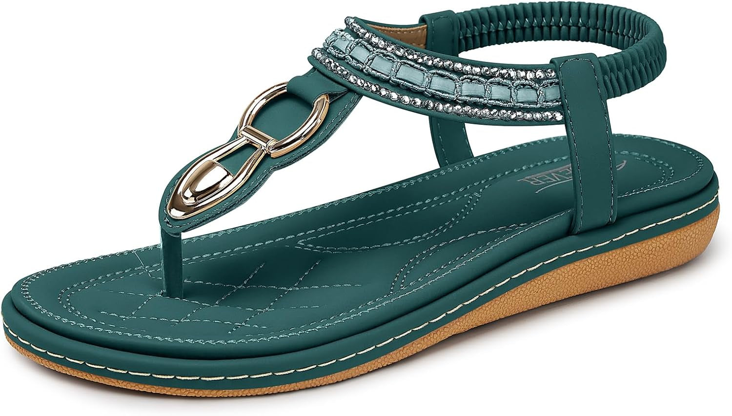 Womens Sandals Dressy Summer: Women Comfortable Walking Flat Bohemian T-Strap Ladies Casual Comfy Sandals