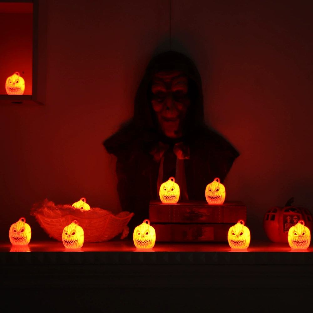 Unique Pumpkin Candle Lights – Ghostly Night Light Accessory for